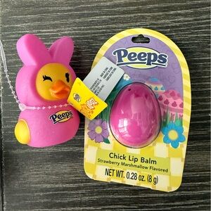 NWT Peeps Lip Balm & Rubber Duck